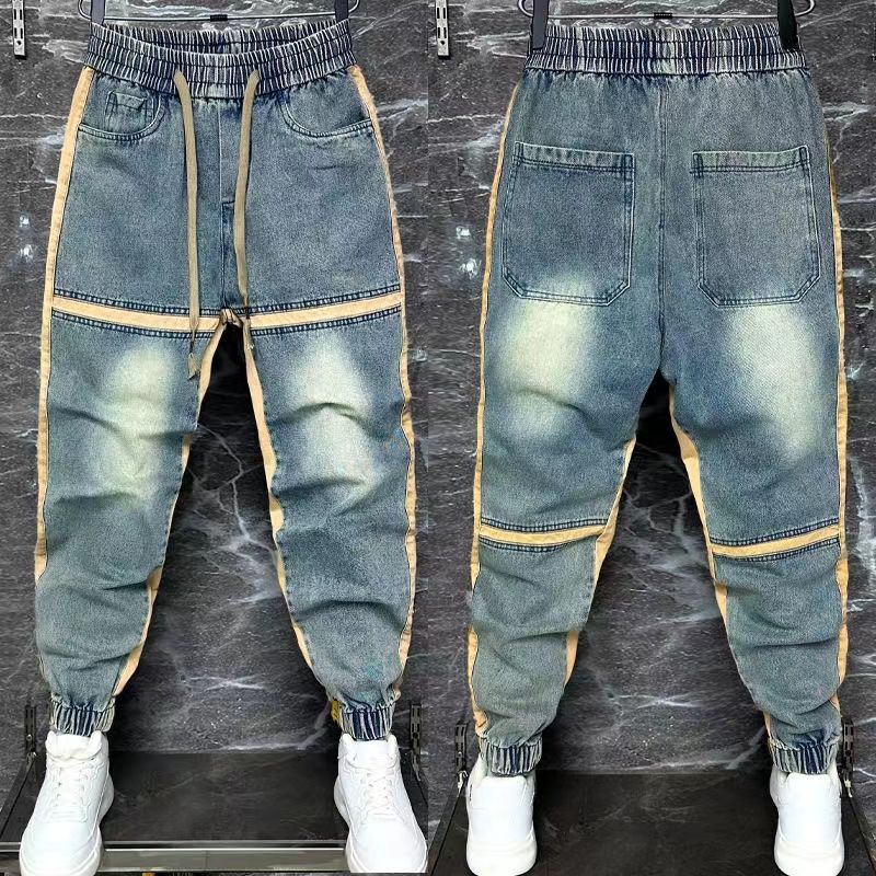 Streetwear Brand Denim - 2024 yeni Harem pantolon eklenmiş kesim