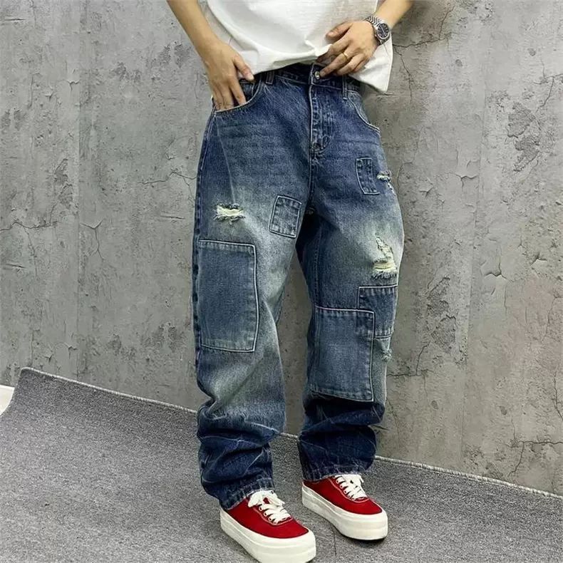 Streetwear Brand Denim - Marka Eklemeli Kot Pantolon Sonbahar Modası