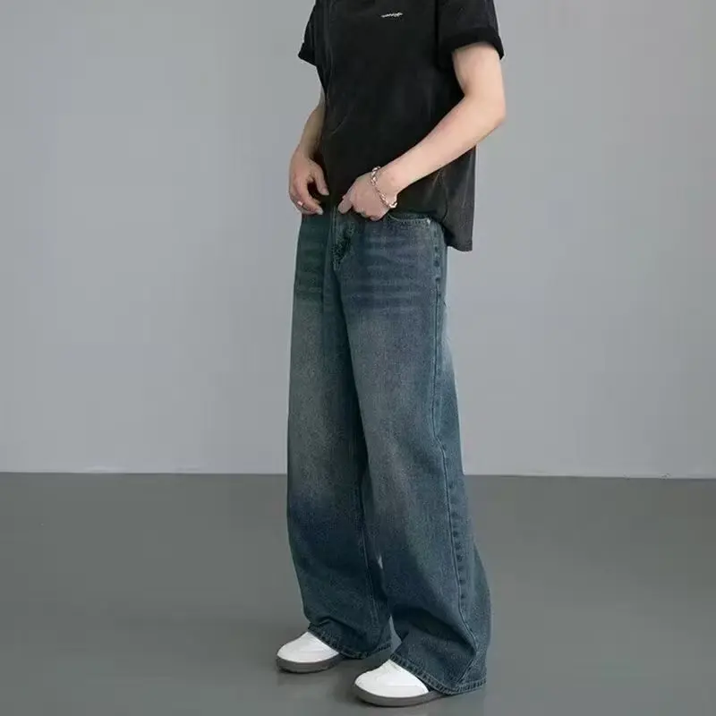 Streetwear Brand Denim - Kore Modası Erkek Geniş Paça Kot