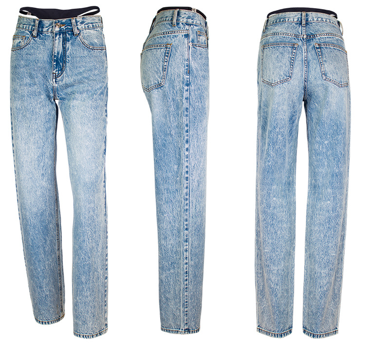 Sahte Iki Parçalı Dikiş Düz Ko - Streetwear Brand Denim incelemesi ve fiyatı
